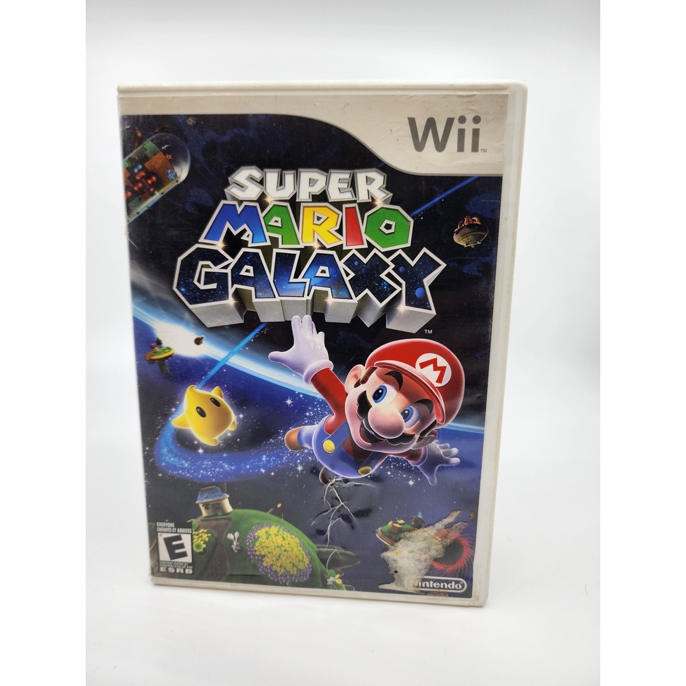 Super Mario Galaxy Nintendo Wii Game RVL-RMGE-USA White Case Disc Only No Manual